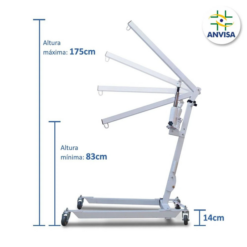 Guincho Para Acamados Dobrável Até 150kg HelperMed