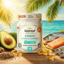 Coq10 + Ômega 3 + Vitamina E Sunfood 1000mg 60Softgels